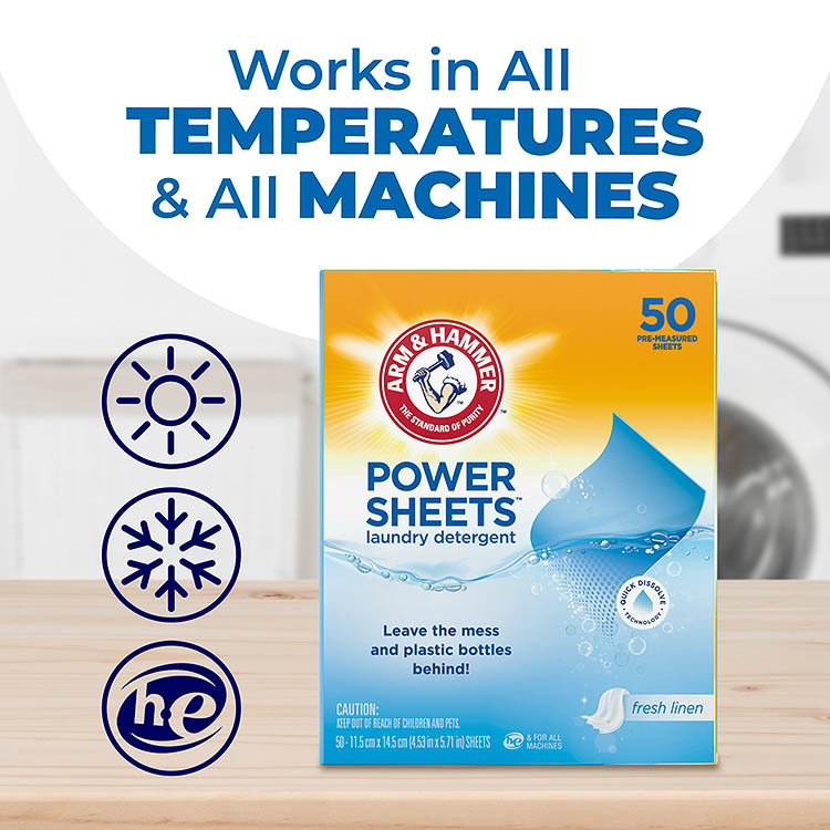 Arm Hammer Power Sheets Laundry Detergent Fresh Linen