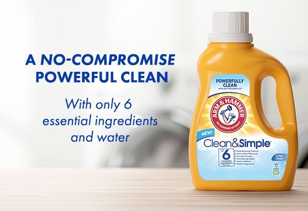 A no compromise powerful clean with only 6 essential ingredients