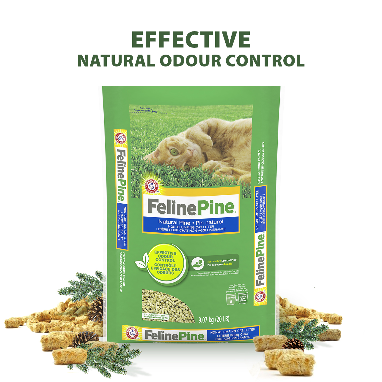 Arm Hammer Feline Pine Non Clumping Natural Cat Litter Natural Pine Scent